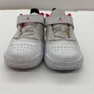 Jordan Kids White and Pink Sneakers